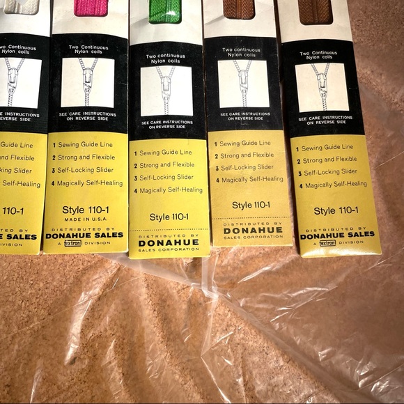 8 Vintage Talon Blouse Dress Neckline Zippers - Picture 4 of 7